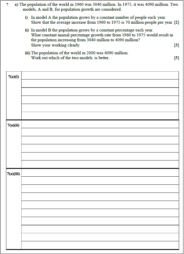 Core maths paper before