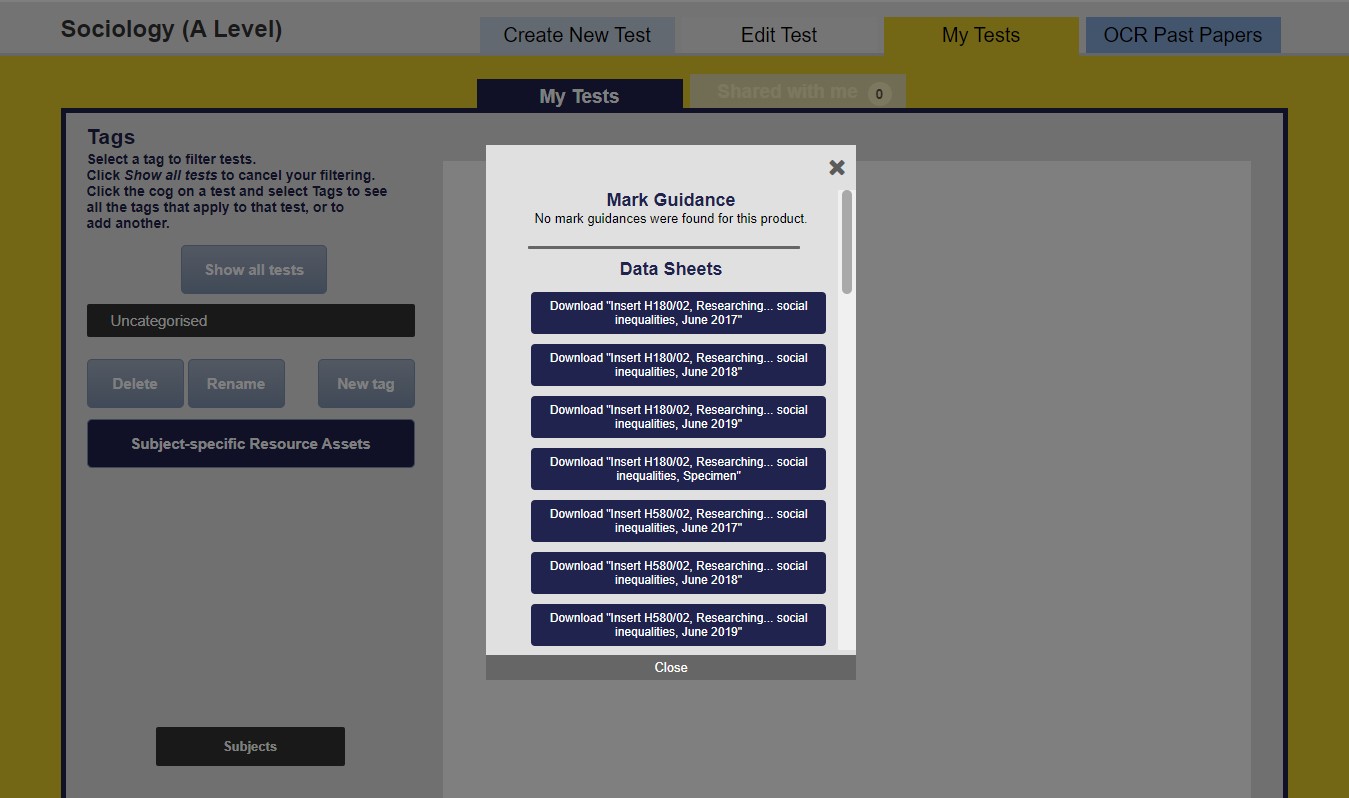 ExamBuilder-Sociology-6 ExamBuilder screenshot showing extra resources