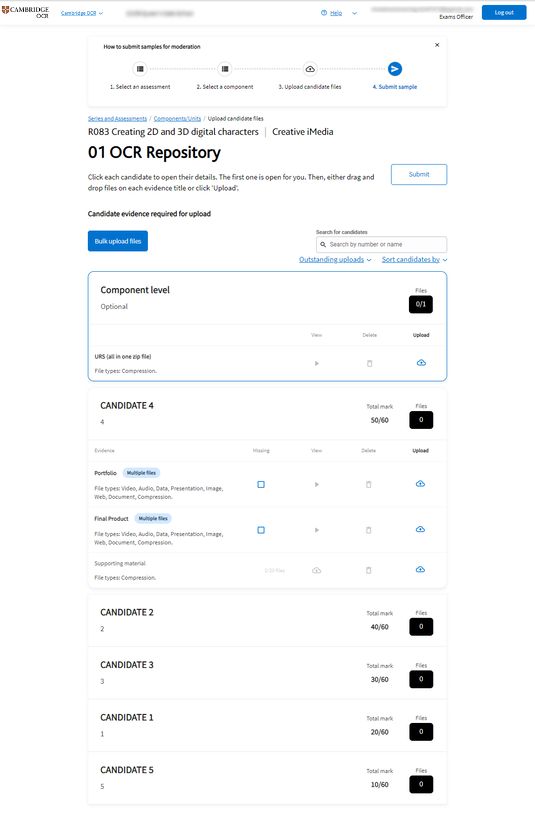 Submit for Assessment