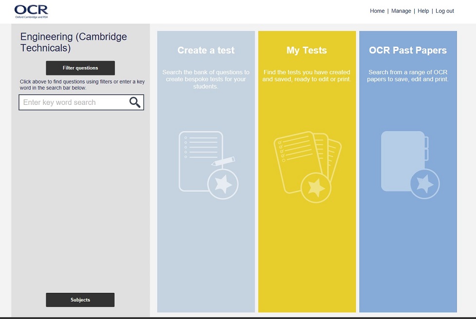 ExamBuilder-Sociology-1 ExamBuilder screenshot showing filters